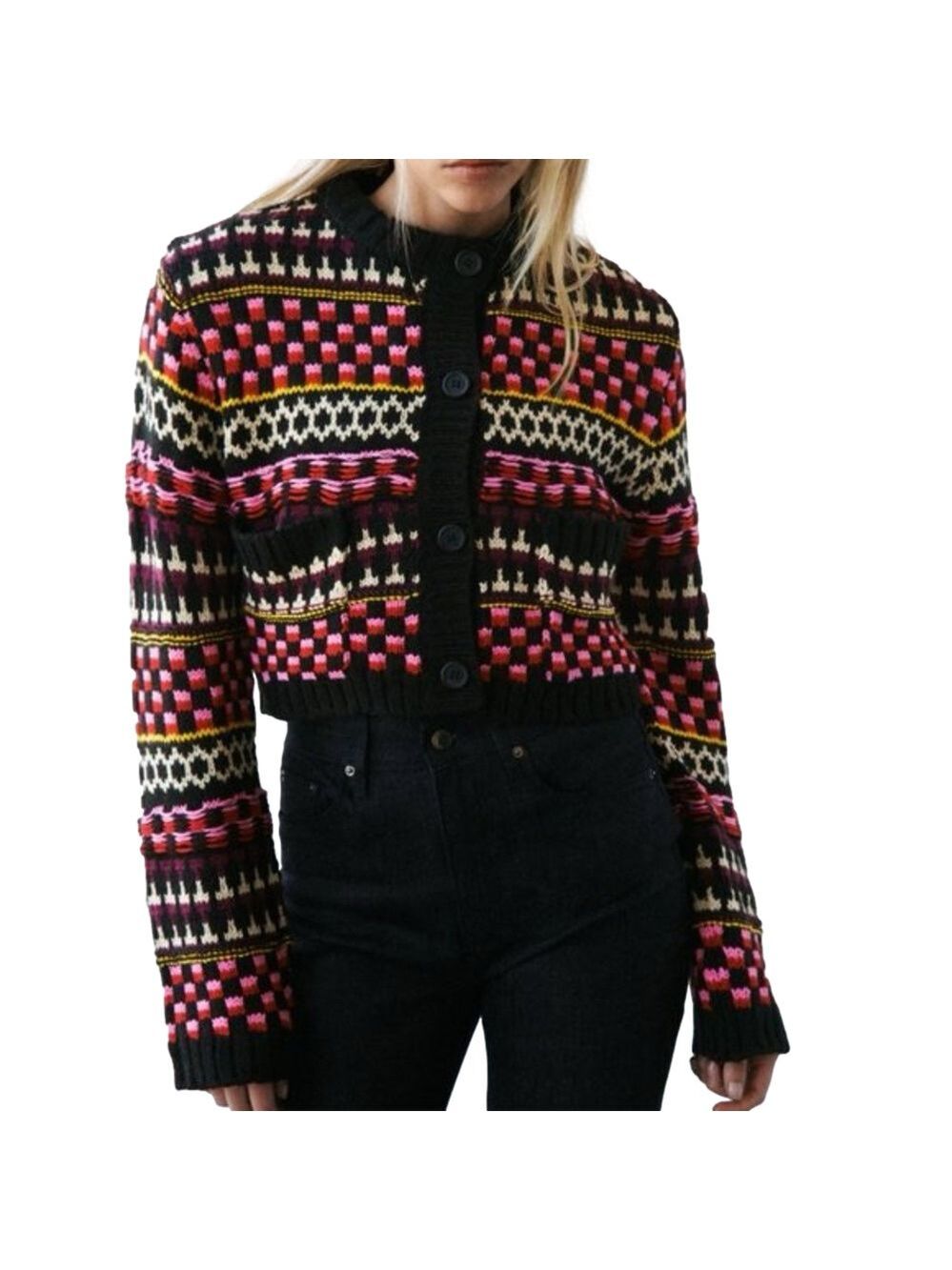 ZARA Vintage cable Knit Cardigan Women's Sweaters Sz Small